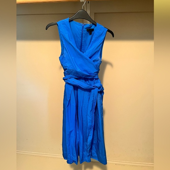 J. Crew Blue Maxi Wrap Sundress V-Neck Sleeveless - Picture 2 of 4